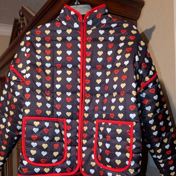 Heart Pattern Kids Jacket - Picture 1 of 3